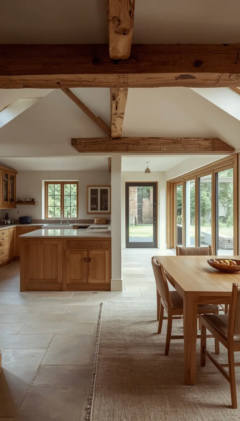 Exposed structural beam within a kitchen renovation | Love Architects